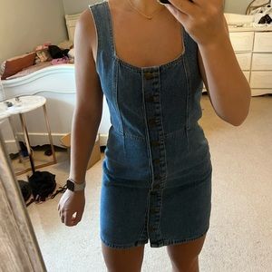 UO Jean Button Up Dress